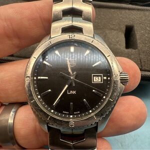 Tag Heuer Link Black Dial Stainless Steel Bracelet Watch